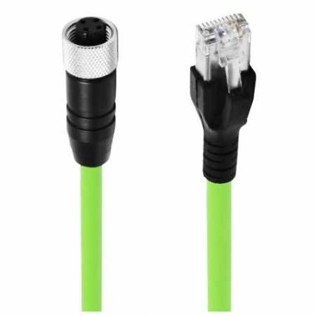 Industrial Ethernet Datenleitung M12-RJ45/ 0,3m